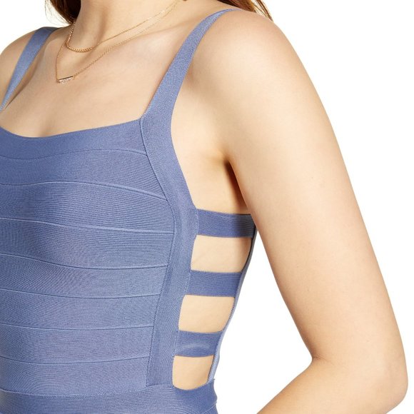 Tiger Mist Prague Back Cutout Blue Mini Dress M - Picture 2 of 16